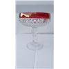 Image 2 : Red Glass Cake Stand & Bowl Cat A