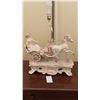 Image 1 : Large Porcelain Lamp with horse drawn carraige Cat B