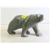 Image 1 : SOAPSTONE SCULPTURE BEAR SIGNED WITH INITIAL, HEAV