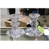 Image 1 : PAIR OF MIKASA CRYSTAL GLASS CANDLE HOLDER