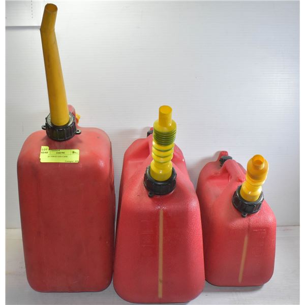 LOT OF THREE GAS CANS