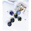 Image 1 : BZ415-192 10K SAPPHIRE (0.6CT) PENDANT