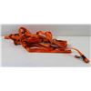 Image 1 : LOT W/2 LEASHES + 2 HARNESS ORANGE