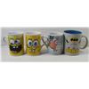 Image 1 : 3 SPONGE BOB MUGS + BATMAN MUG