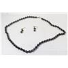 Image 1 : 24" MATCHED LADIES HEMATITE NECKLACE WITH EAR RIN