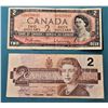 Image 1 : 22)  LOT OF 2 CANADIAN $2.00 BANKNOTES