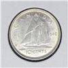 Image 1 : HIGH GRADE 1940 CANADA SILVER 10 CENT