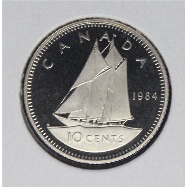 1984 PROOF FINISH CANADA 10 CENT