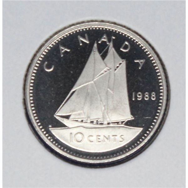 1988 PROOF FINISH CANADA 10 CENT