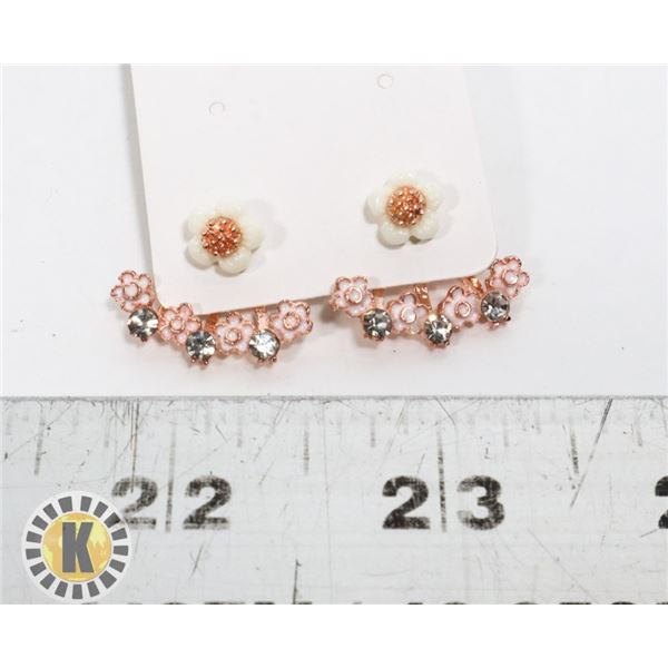 NEW FLOWER EARRINGS UNIQUE STYLE. ADJUSTABLE