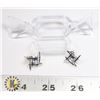 Image 1 : NEW PAIR OF SILVER TONE ORBIT EARRINGS