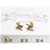 Image 1 : NEW PAIR OF GOLD TONE ORBIT EARRINGS
