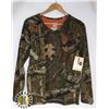 Image 1 : NEW WOMENS MOSSY OAK V NECK CAMO SHIRT SIZE LARGE