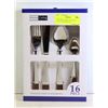 Image 1 : 16PC HOME LIVING STAINLESS STEEL FLATWARE SET