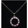 Image 1 : #314-RED RUBY NECKLACE & PENDANT 18"