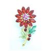 Image 1 : MARQUIS CUT RHINESTONE FLOWER BROOCH
