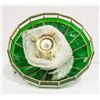 Image 2 : GREEN PENDANT LIGHT: LOOKS LIKE STAINED GLASS