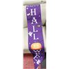 Image 1 : 6 FOOT LONG HAPPY HALLOWEEN BANNER PURPLE