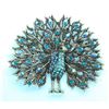 Image 1 : RHINESTONE PEACOCK BROOCH