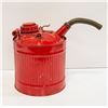 Image 1 : VINTAGE RED GALVANIZED STEEL GAS CAN - WOOD