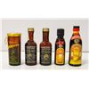 Image 1 : 5 MINI BOTTLE LOT: INCLUDES KAHLUA, BANDIDO &
