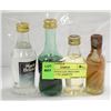 Image 1 : 4 MINI BOTTLE LOT: INCLUDES MENTHE, 1733, ANISETTE