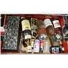 Image 1 : LARGE FLAT OF ASSORTED LIQUOR & ACCESSORIES