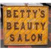 Image 1 : VINTAGE BETTY'S BEAUTY SALON SIGN 37" X 33"