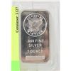 Image 1 : 1 TROY OUNCE .999 FINE SILVER BAR