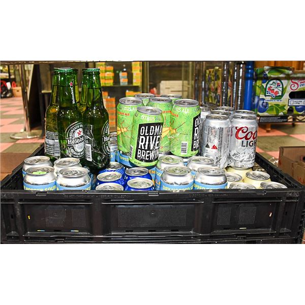 FLAT LOT OF ASSORTED BEERS & COOLERS