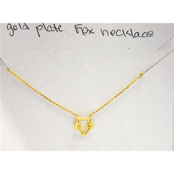 GOLD PLATED FOX NECKLACE