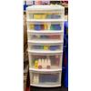 Image 1 : 6 DRAWER ROLLING CADDY LOADED WITH MEGA BLOKS