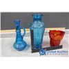 Image 8 : Art Glass Vases - Blue & Red