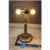Image 6 : Desk Lamp (No Shade) & (2) Clamp Lights - Bulbs