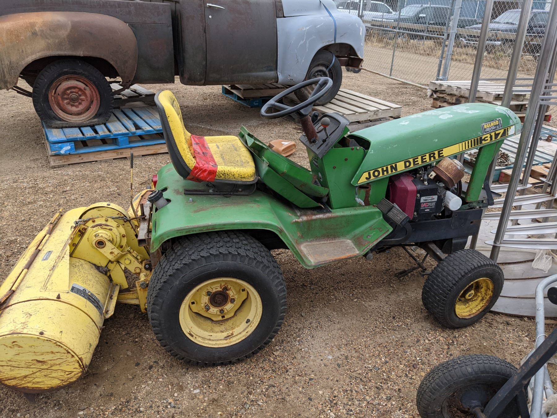 John Deere 317 Lawn Tractor w/Tiller, Mower & Upgraded Engine