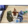 Image 5 : Snowman Sculpture; Light Up Porcelain Nativity Scene & Cake Plate