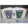 Image 3 : Christmas Wreath; NIB Box Holiday Mugs & (9) Green Candles