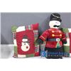 Image 7 : Candy Dishes; Snowman & Nutcracker Cushions