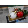 Image 2 : Elements Set of (3) Christmas Ball Tea Light Holders