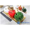 Image 3 : Elements Set of (3) Christmas Ball Tea Light Holders