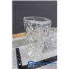 Image 3 : (3) Crystal Pieces - Large Vase & Home Decor