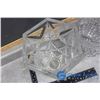Image 4 : (3) Crystal Pieces - Large Vase & Home Decor