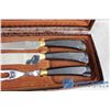 Image 12 : Glo-Hill Stainless Carving Set w/Box & (4) Chrome Serving Trays