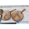 Image 3 : (2) Vision Corning France Glass Pots w/Lids