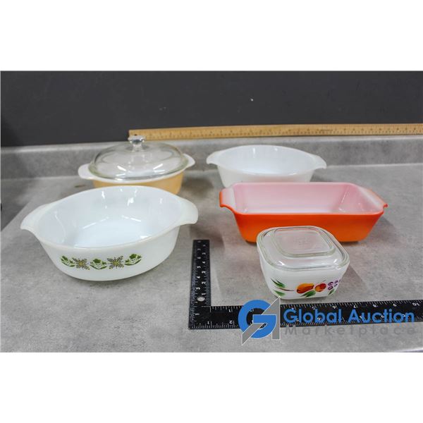 (5) Pieces Assorted Fire King