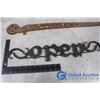 Image 2 : Wrought Iron Open Sign, Wrought Iron Cross, etc.