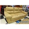 Image 1 : Beige Leather Sofa