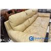 Image 3 : Beige Leather Sofa