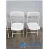 Image 3 : **(4) Plastic Folding Chairs