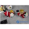 Image 10 : Tin of Christmas Candles & Holders